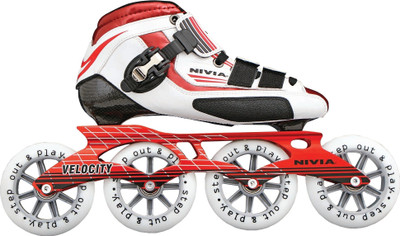 

Nivia Velocity In-line Skates - Size 7.5 UK(Red, White), White;red