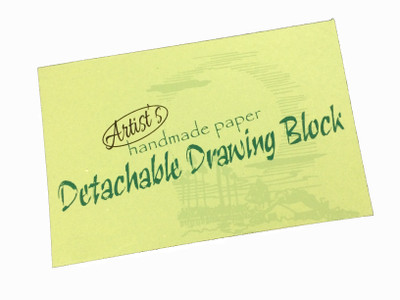 

Creates & Designs Recycled Handmade Paper Detachable Drawing Block Sketch Pad(Green, 24 Sheets)