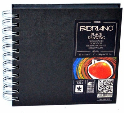 22% OFF on Fabriano Black Drawing Book Spiral Bound Squared 15 x 15 Cm Sketch Pad(40 Sheets) 22% OFF on Fabriano Black Drawing Book Spiral Bound Squared 15 x 15 Cm Sketch Pad(40 Sheets)