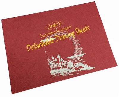 

Creates & Designs Artist's Detachable Drawing Block Large Sketch Pad(Maroon, 24 Sheets)