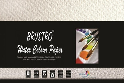 BRuSTRO Watercolour Papers 300 GSM 20CM X 40CM Sketch Pad(10 Sheets)