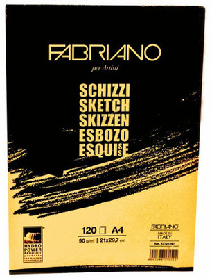 

Fabriano Artists' Sketch Glued Block A4 Sketch Pad(White, 120 Sheets)