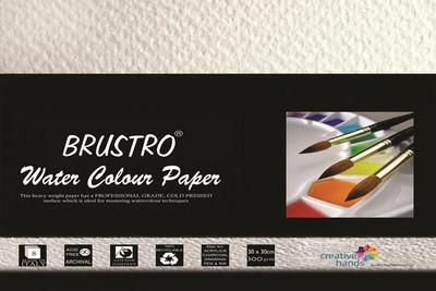 Brustro Watercolour Papers 300 GSM 30CM X 30CM Sketch Pad(White, 8 Sheets) Brustro Watercolour Papers 300 GSM 30CM X 30CM Sketch Pad(White, 8 Sheets)