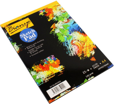 

Bianyo Hardback A4, 140 GSM, Black Paper Artist's Drawing Sketch Pad(Black, 25 Sheets)