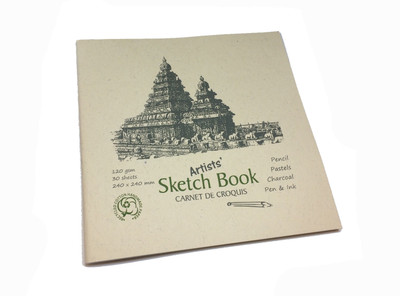 

Creates & Designs Artists' Sketch Book Square 240 x 240 mm Sketch Pad(Off-White, 30 Sheets)