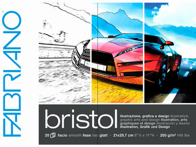 

Fabriano Bristol Glued Block A4 Sketch Pad(White, 20 Sheets)