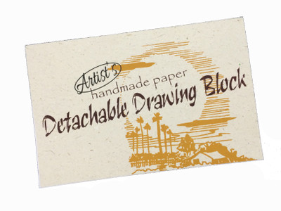

Creates & Designs Recycled Handmade Paper Detachable Drawing Block Sketch Pad(White, 24 Sheets)