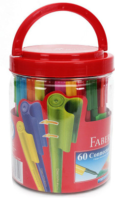 

Faber-Castell 60 Connector Medium Point Tip Nib Sketch Pens with Washable Ink(Set of 1, Multicolor)