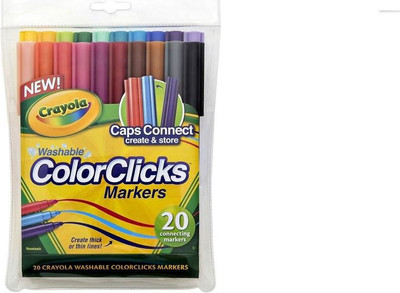 

Crayola New Thick & Thin Lines Nib Sketch Pens(Set of 1, Multicolor)