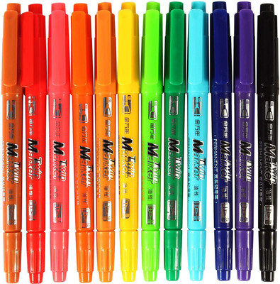 

Pigloo 12 Twin Thick & Thin Nib Sketch Pens(Set of 12, Multicolor)