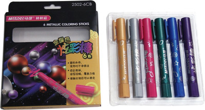 

ASINT 6 METALLIC COLORING STICKS Nib Sketch Pen(Multicolor)