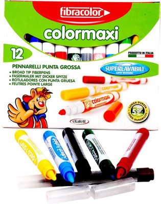 

Fibracolor Color Maxi Fine Nib Sketch Pens with Washable Ink(Set of 1, Multicolor)