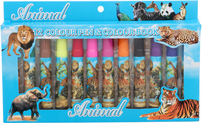 

Priya Exports Animal Fine Nib Sketch Pens(Set of 1, Blue)