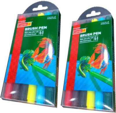 

Camlin 5465 Brush Tip Nib Sketch Pens(Set of 2, Assorted)