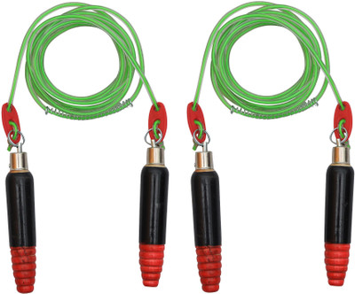 

GSI with Wooden handle Pack of 2 Speed Skipping Rope(Multicolor, Length: 297 cm)