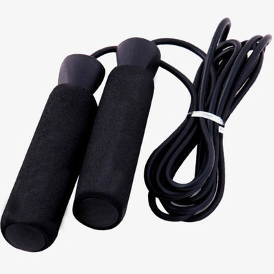 

Mannan BLACK ROPE Ball Bearing Skipping Rope(Black, Length: 274 cm), All black