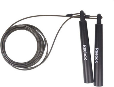 REEBOK RSRP-10082 Speed Skipping Rope(Black, Grey, Length: 329 cm)