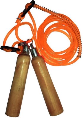 

GINWALA WITH WOODEN HANDLE Freestyle Skipping Rope(Orange, Length: 305 cm)