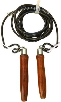 

VSM Pro Wood Ball Bearing Skipping Rope(Black, Length: 274 cm)