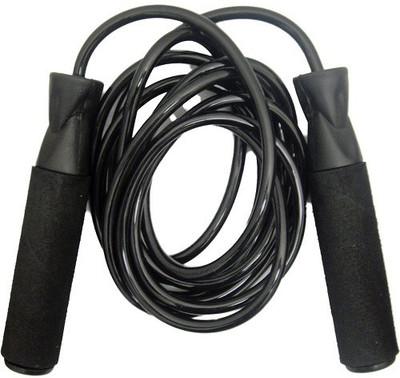

SUNLEY speed jump rope black Speed Skipping Rope(Black, Length: 274 cm)