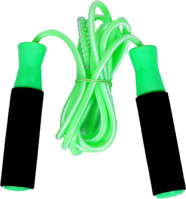 shital jump in adults and kids ball bearing skipping rope green ( color may vary) Ball Bearing Skipping Rope(Multicolor, Pack of 1) available at flipkart for Rs.125