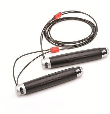 ADIDAS Weighted Pro Skipping Rope Weighted Skipping Rope(Blue, Black, Length: 275 cm), Black;blue