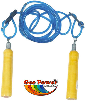 

Gee Power Adjustable Wooden Handle Blue Skipping Rope Freestyle Skipping Rope(Blue, Length: 274 cm)