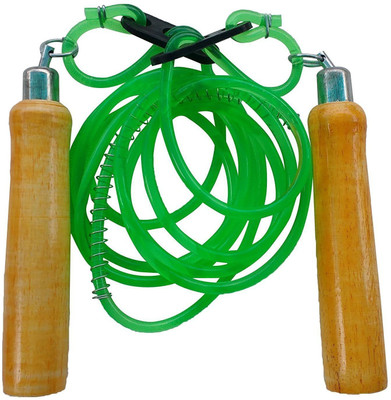 

Woody WOODEN HANDLE ADJUSTABLE JUMPING ROPE Freestyle Skipping Rope(Green, Length: 4.5 inch), Green;yellow