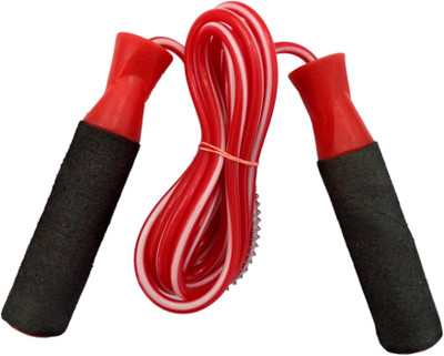Premium Quality PVC Ball Bearing Skipping Rope(Red, Black), Black;red