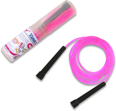 

Vinex Vinex Jumping Rope - Premium (PVC, Transparent Pink) Freestyle Skipping Rope(Pink, Length: 279 cm)
