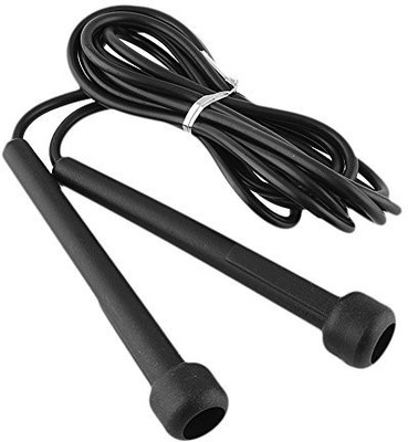 KOBO PVC Jump Speed Skipping Rope(Black, Length: 275 cm)