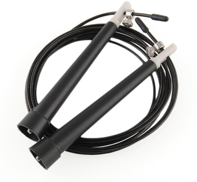 KOBO Cable jump Speed Skipping Rope(Black, Length: 275 cm)