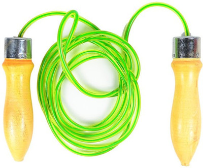 

Vixen VX 1000 Wooden Handle jump Rope Ball Bearing Skipping Rope(Green, Length: 320 cm)