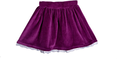 Lil Orchids Solid Baby Girls Gathered Purple Skirt available at flipkart for Rs.279