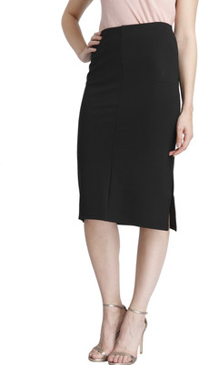 

Vero Moda Solid Women's Tube Black Skirt