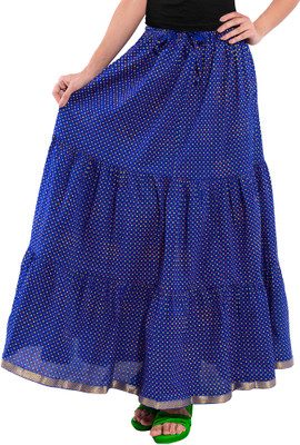 Archiecs Creation Polka Print Women Regular Blue Skirt Archiecs Creation Polka Print Women Regular Blue Skirt
