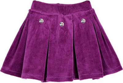 

Lil Orchids Solid Girls Pleated Purple Skirt