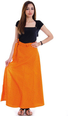 

Halowishes Printed Women's Wrap Around Yellow, Maroon Skirt, Maroon;yellow