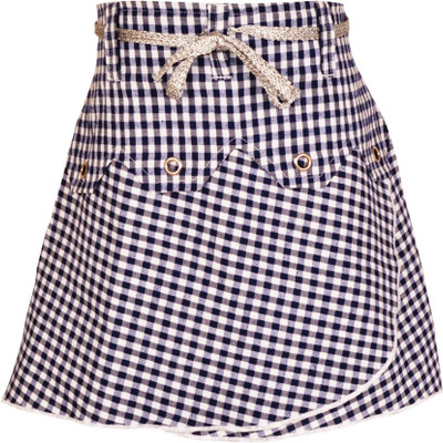 

Gkidz Checkered Girls A-line Blue Skirt, Royal