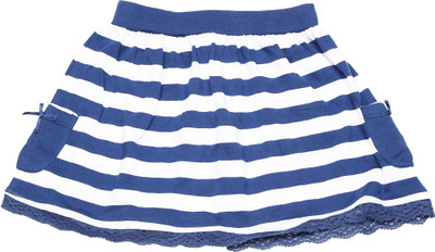 

FS Mini Klub Striped Baby Girls Straight White, Dark Blue Skirt, Navy striper