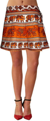 Sttoffa Printed Women Wrap Around Multicolor Skirt