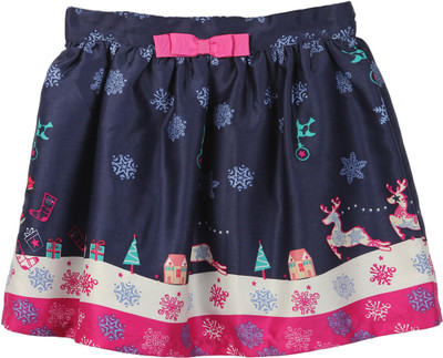 

Beebay Printed Girls A-line Dark Blue Skirt, Navy