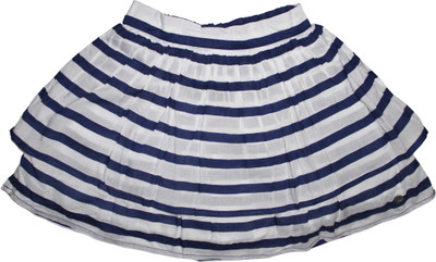 

FS Mini Klub Striped Girls A-line Dark Blue Skirt, Navystriper