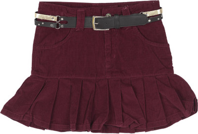 Gini & Jony Solid Girl's Maroon Skirt Gini & Jony Solid Girl's Maroon Skirt