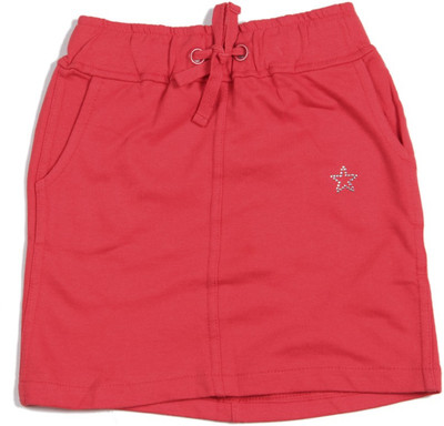 

People Solid Girls Tube Red Skirt, Red punch