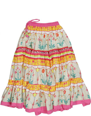 

BIBA girls Printed Girls A-line Multicolor Skirt, Owht-multi