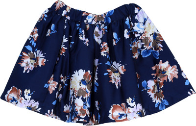 

Bella Moda Printed Girls Gathered Blue Skirt