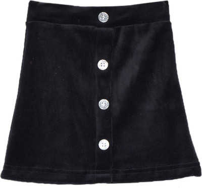 

Lil Orchids Solid Baby Girls Straight Black Skirt