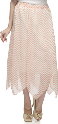 

One Femme Printed Women's A-line Multicolor Skirt, Multicolor 03