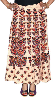 

Marusthali Printed Women's Wrap Around Multicolor Skirt, Red